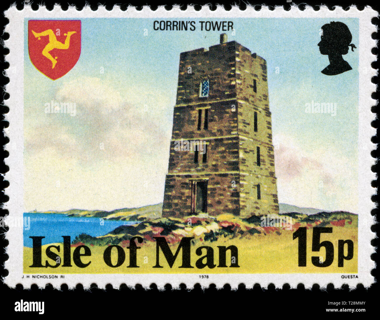 Postage stamp from the Isle of Man in the Buildings series issued in