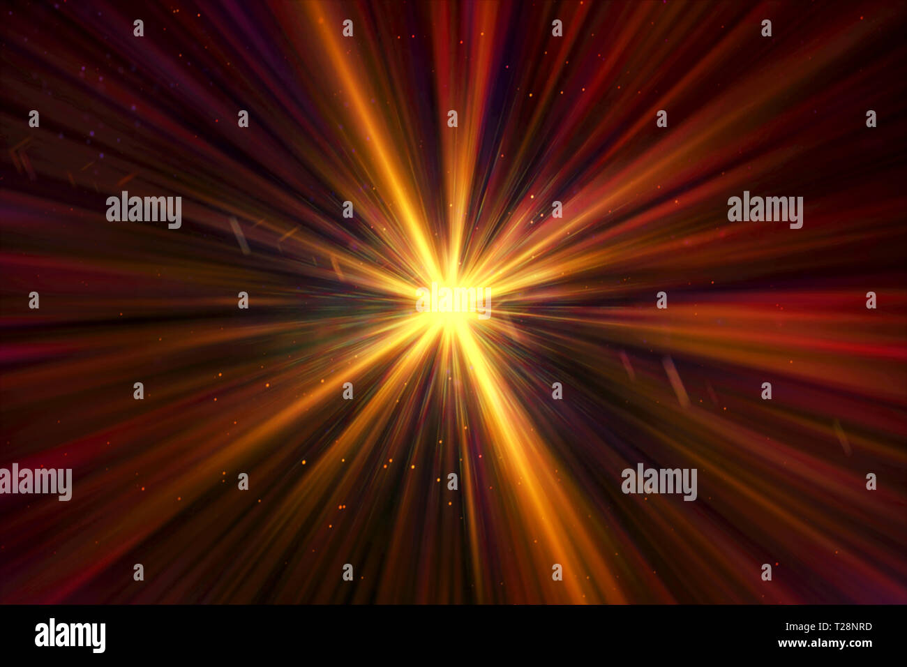 Artistic abstract bright digital star explodes into space background ...