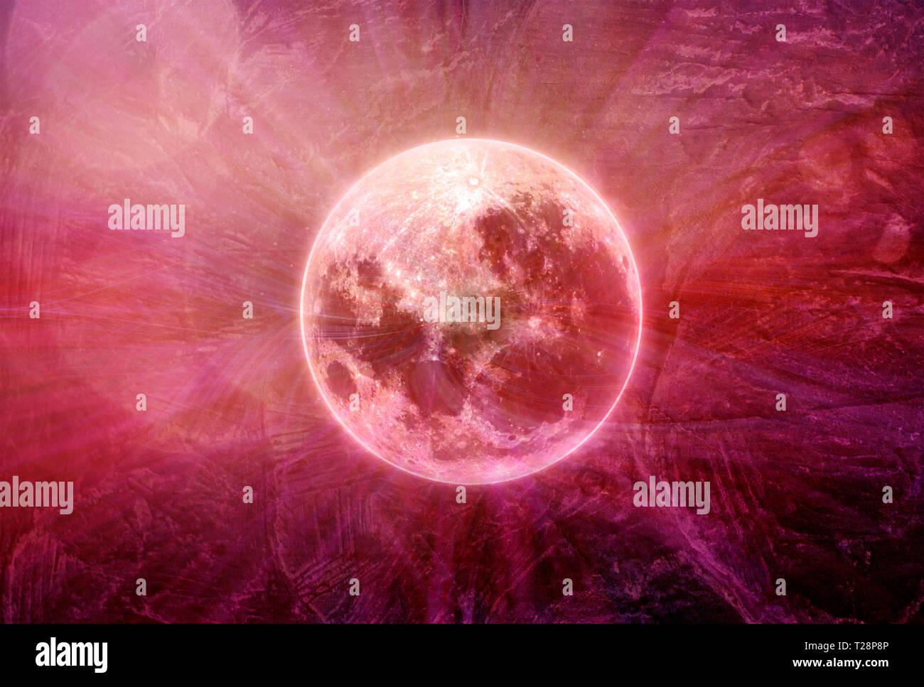 Red Moon Abstract Abstract artistic glowing red moon in an abstract background Stock ...