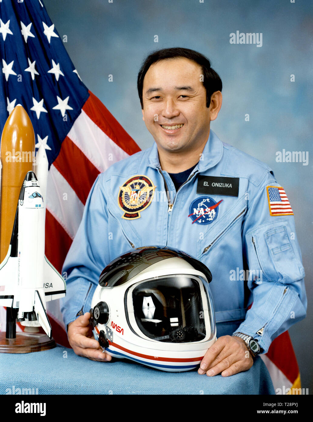 S86-25964 (31 Jan. 1978) --- Astronaut Ellison S. Onizuka. Photo credit: NASA  (NOTE: Astronaut Onizuka lost his life in the Jan. 28, 1986, STS-51L space shuttle Challenger accident, along with six other crew members.) Stock Photo
