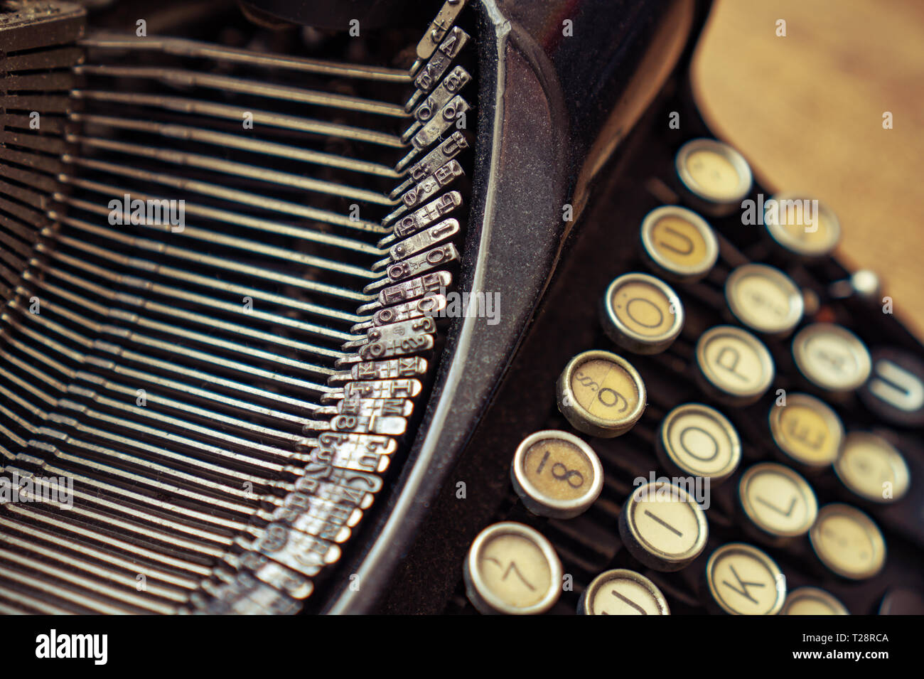 Vintage typewriter keyboard letters hires stock photography and images