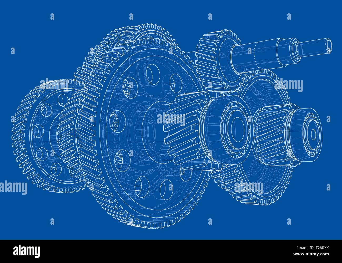 Outline gearbox concept. Vector Stock Vector Image & Art - Alamy