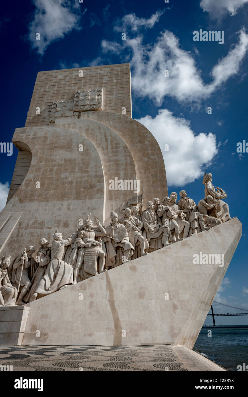 Padrão dos Descobrimentos (Monument of the Discoveries), Belem, Lisbon, Portugal Stock Photo