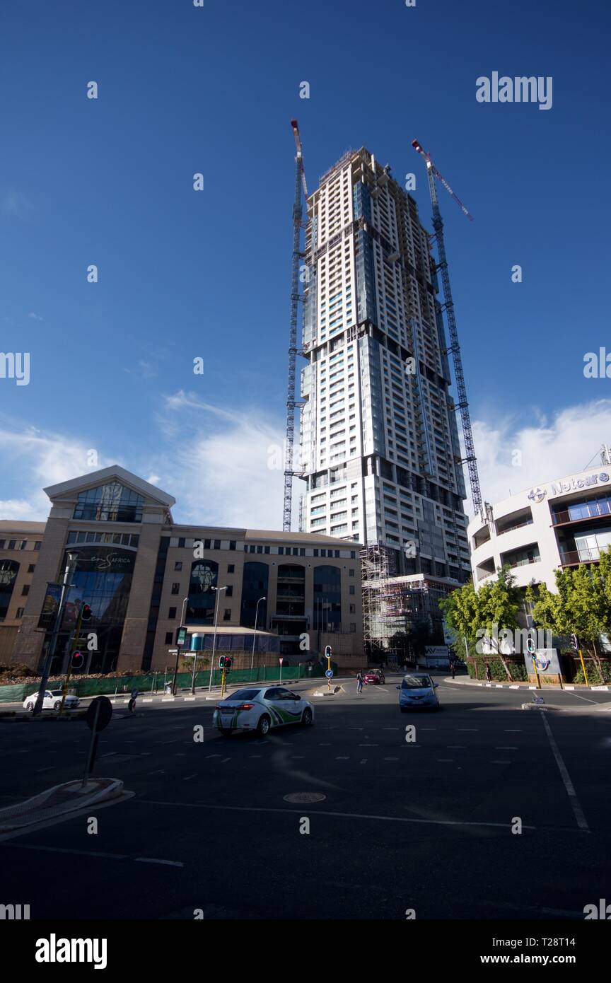 The Leonardo skyscraper, tallest building in Africa, under construction ...