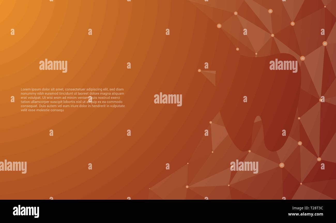 Human Dental Tooth Template Banner Design With Free Space For Text