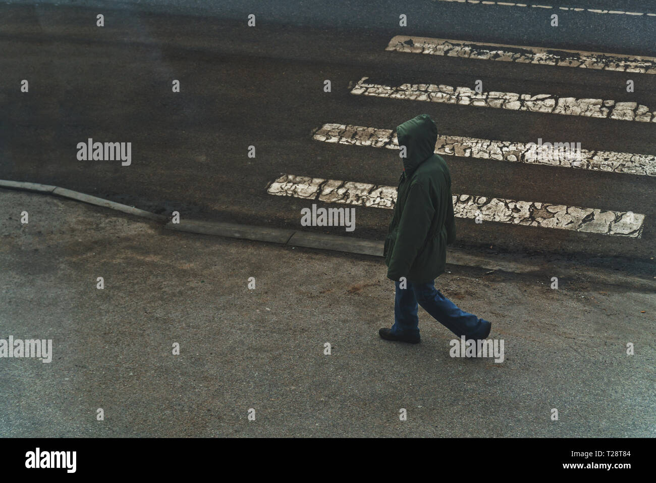 Sad man walking on street hi-res stock photography and images - Alamy