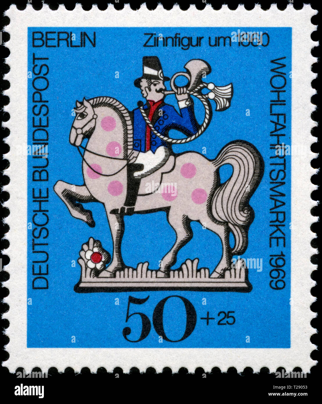 Postage stamps from Germany in the Welfare: Pewter Models series issued in 1969 Stock Photo