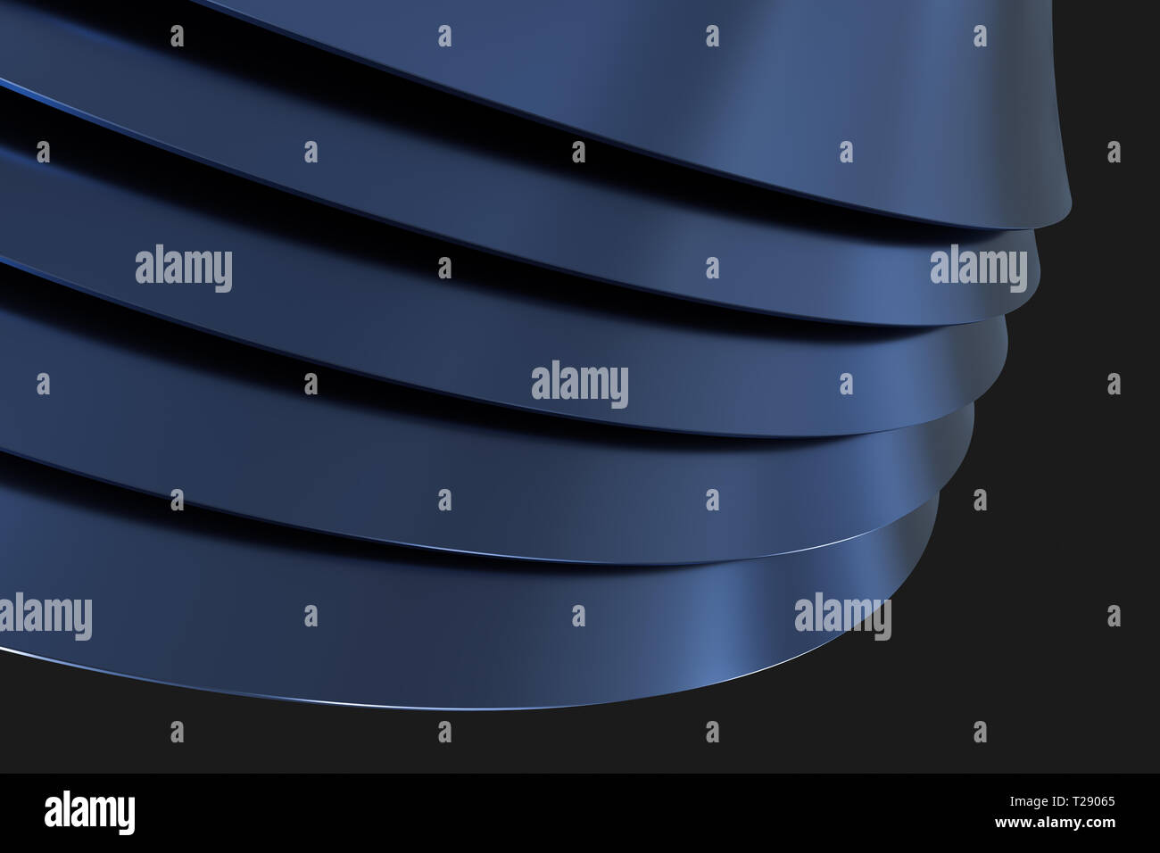 3d rendering, blue metalic surface and graphic design background ...