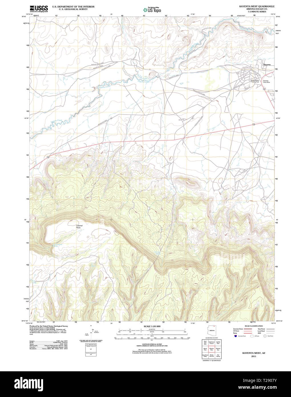 Kayenta arizona map Cut Out Stock Images & Pictures Alamy