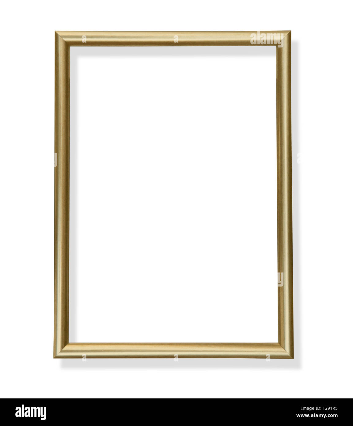 golden modern frame isolated with clipping path Stock Photo - Alamy