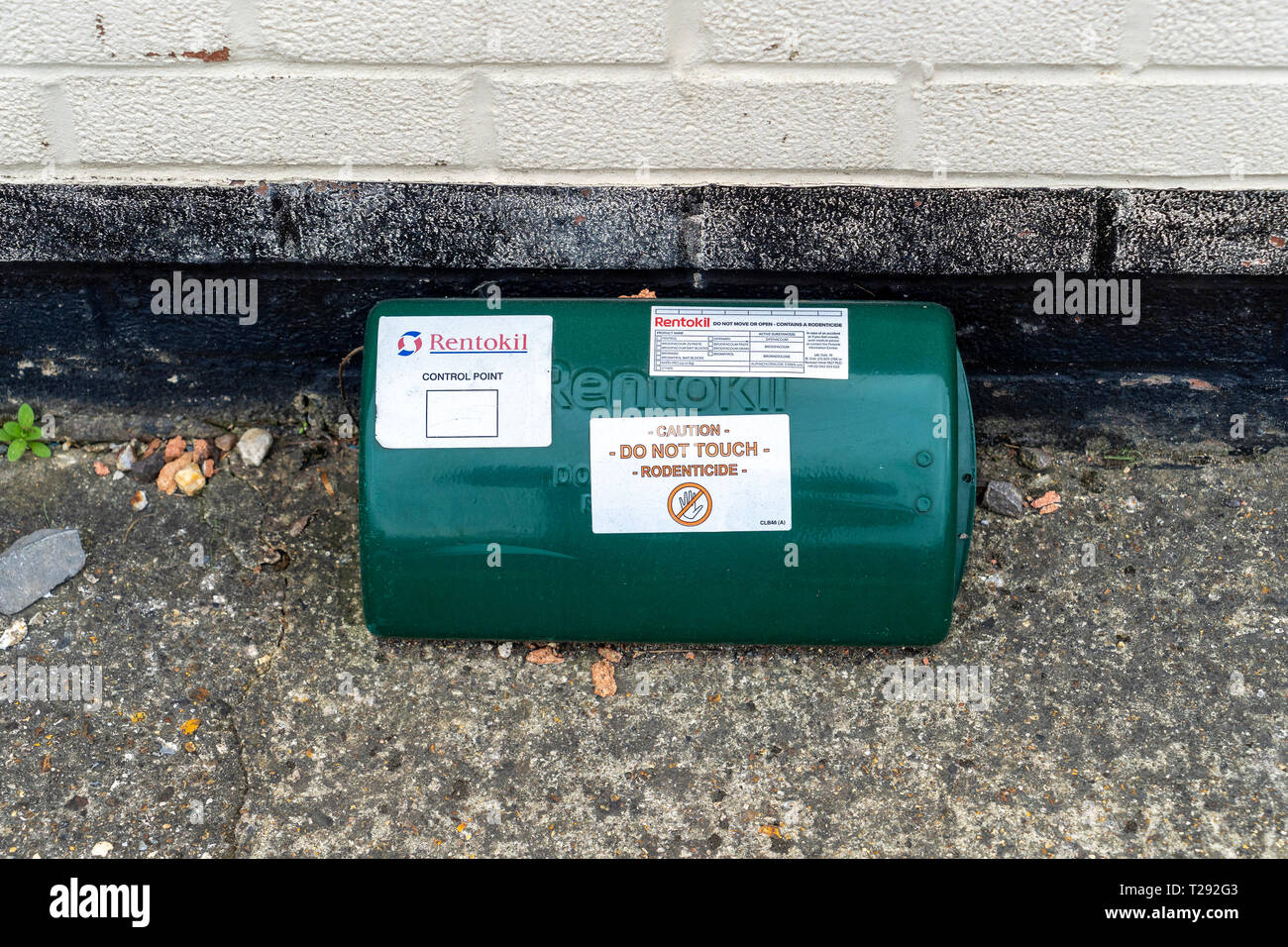 Rentokil pest control rat traps Stock Photo