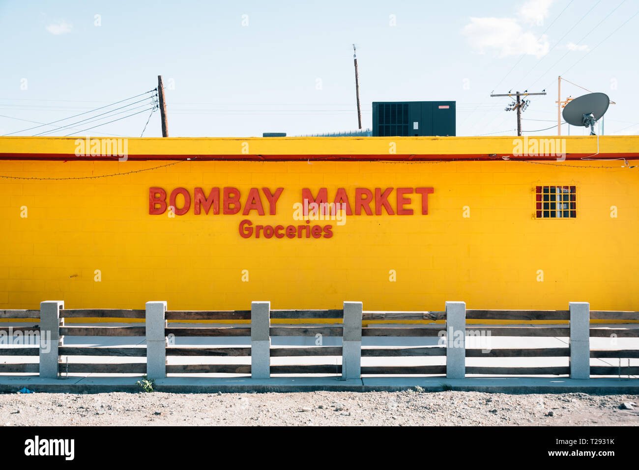 Bombay Market, in Bombay Beach, on the Salton Sea in California Stock Photo
