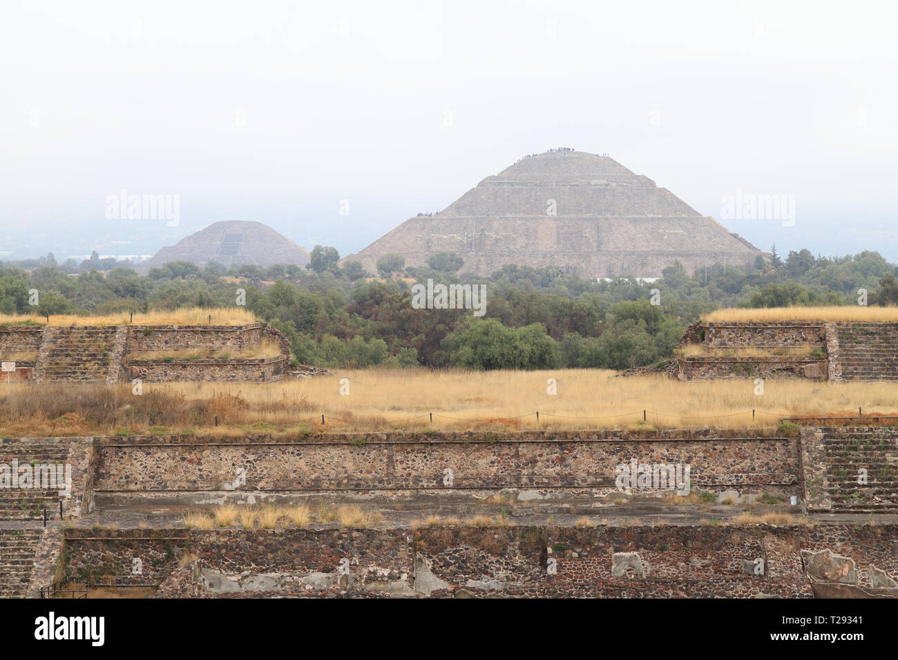 Mayan ruins and pyramids at Teotihuacán outside of Mexico City, Mexico Stock Photo