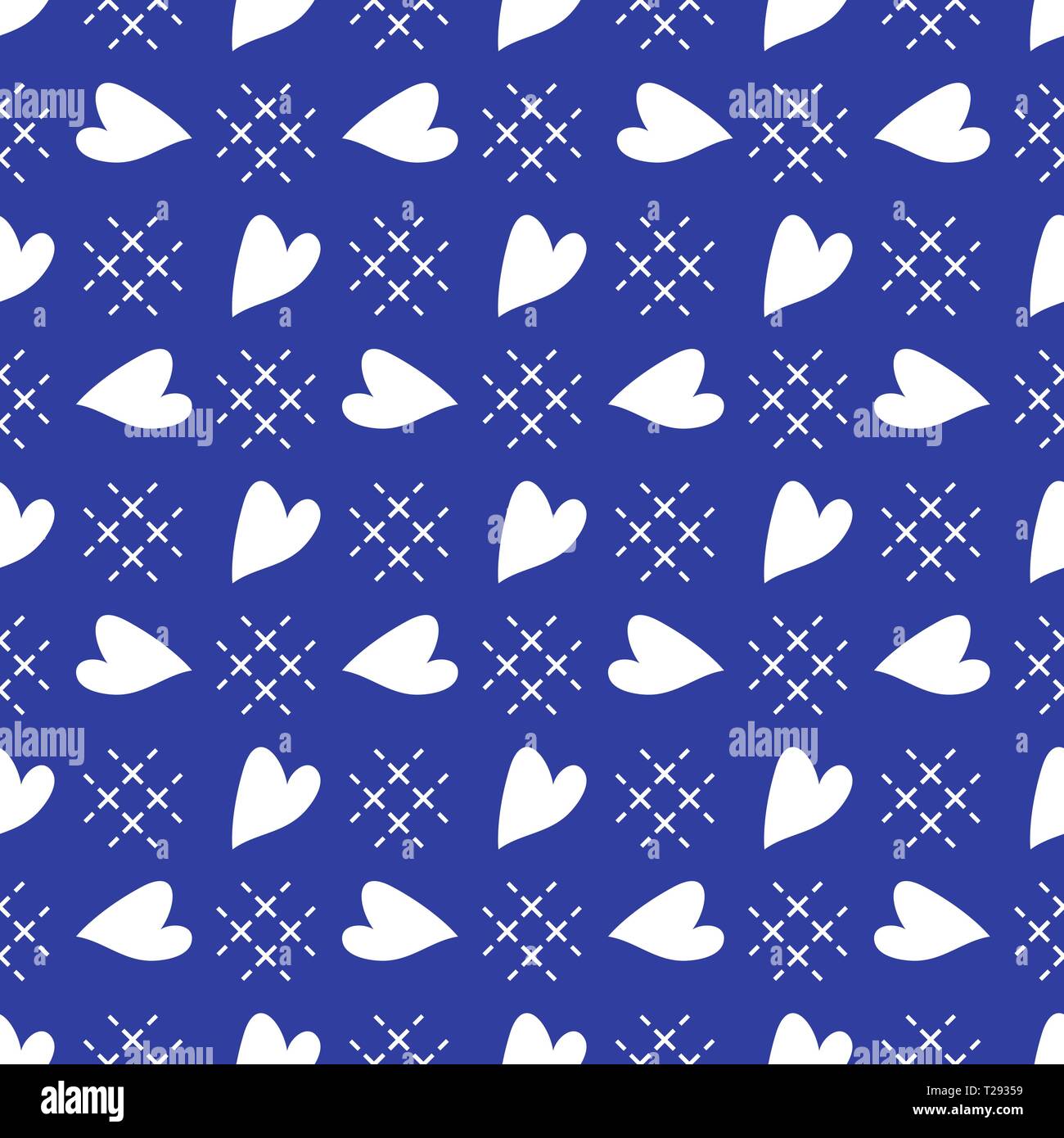 Cute seamless pattern with hearts. Happy Valentine's Day. Romantic ...