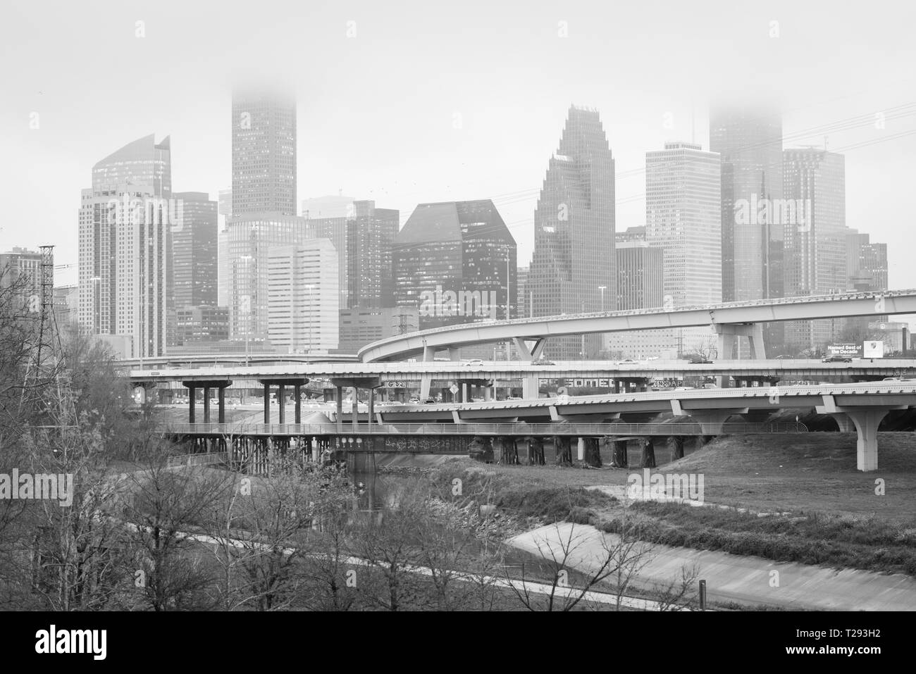 Houston Texas Skyline Silhouette Travel Stock Photo - Alamy