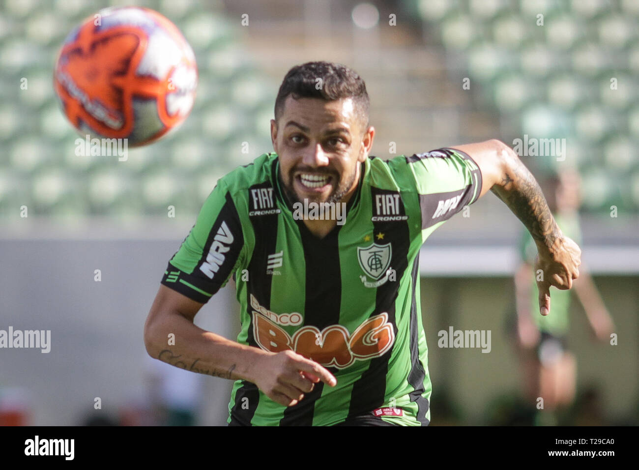 Belo Horizonte Brazil 31st Mar 2019 Mg Belo Horizonte 03 31 2019 Mineiro 2019 America Mg X Cruzeiro Felipe Azevedo Player Of America Mg During A Match Against Cruzeiro In Estadio Independencia