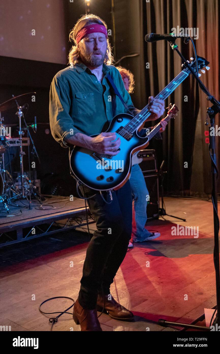 Brighton, UK. 31st Mar, 2019. Brighton, UK. Sunday 31 March 2019. Chris  Shiflett best known as the lead guitarist for the rock band Foo Fighters  performing on his UK/Euro Tour at The