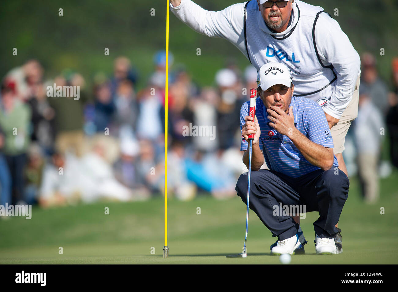 March 31, 2019: Kevin Kisner and caddie Duane Bock in action Championship  Match at the World Golf Championships ""“ Dell Technologies Match Play,  Austin Country Club. Austin, Texas. Mario Cantu/CSM Stock Photo - Alamy