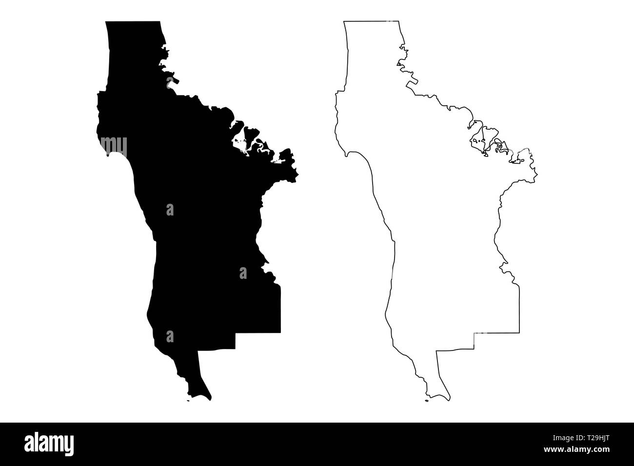 San Mateo County California Counties - San Mateo County California Counties In California United States Of Americausa Us Us Map Vector Illustration Scribble Sketch San Mateo Map T29HJT 