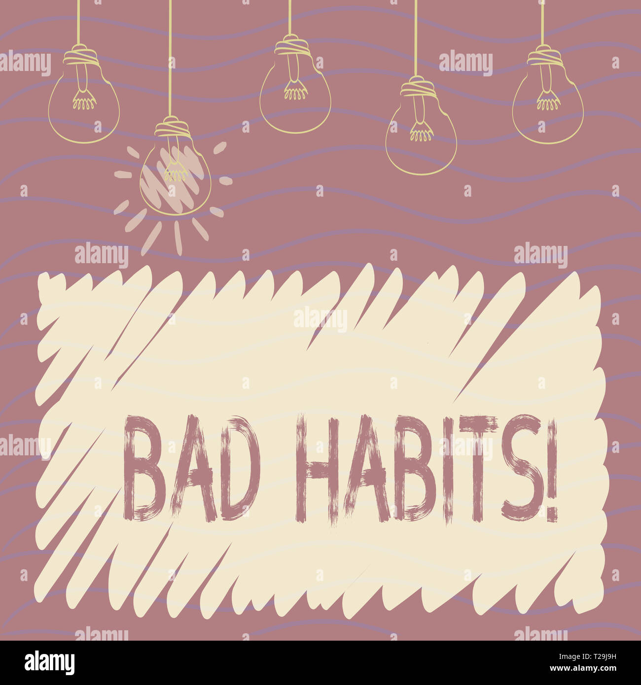 Handwriting text Bad Habits. Conceptual photo someone do negative ...