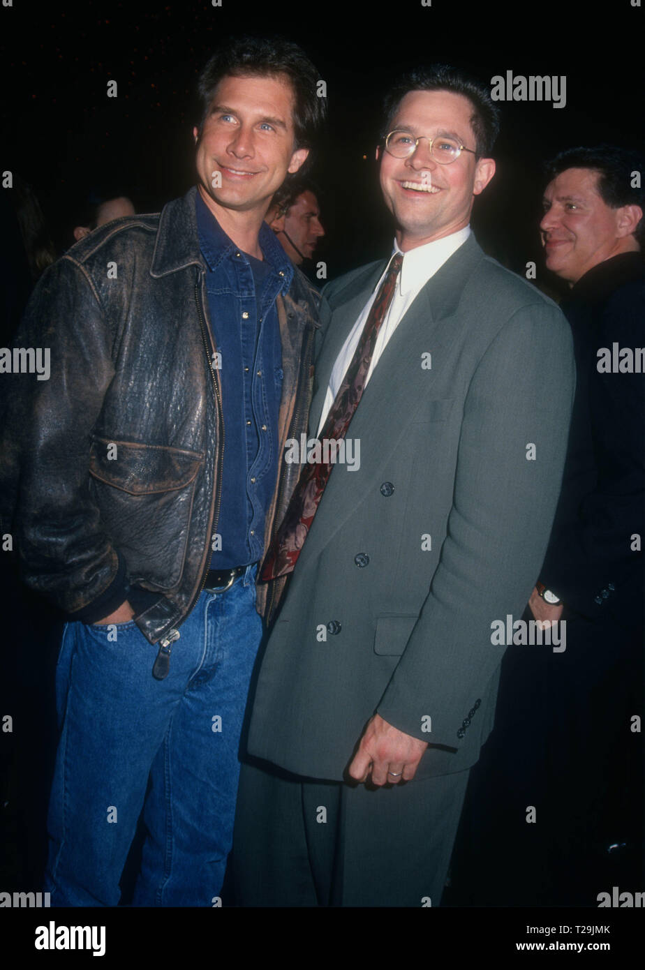LOS ANGELES, CA - MARCH 9: Actor Parker Stevenson and brother Hutch Parker attend HBO's 'Against The Wall' Premiere on March 9, 1994 at DGA Theatre in Los Angeles, California. Photo by Barry King/Alamy Stock Photo Stock Photo