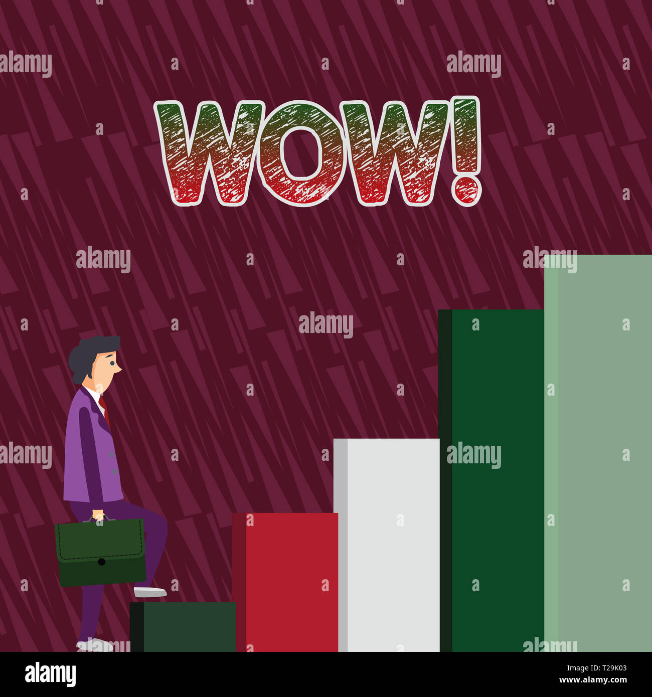 Conceptual hand writing showing Wow. Concept meaning Expression of