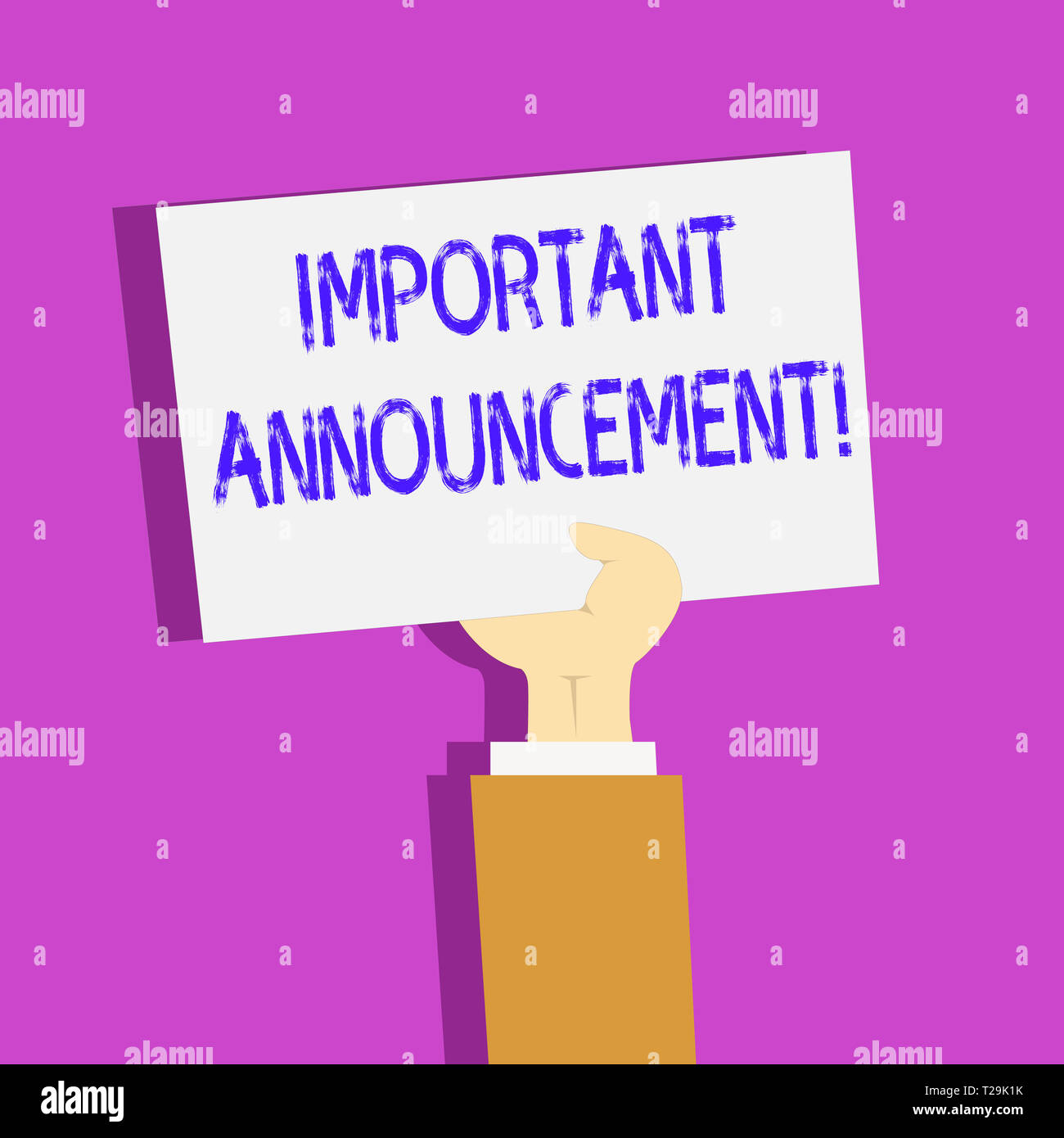 Conceptual hand writing showing Important Announcement. Concept meaning