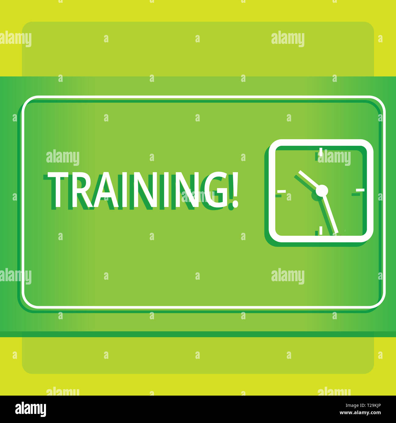 Text sign showing Training. Business photo showcasing Organized ...