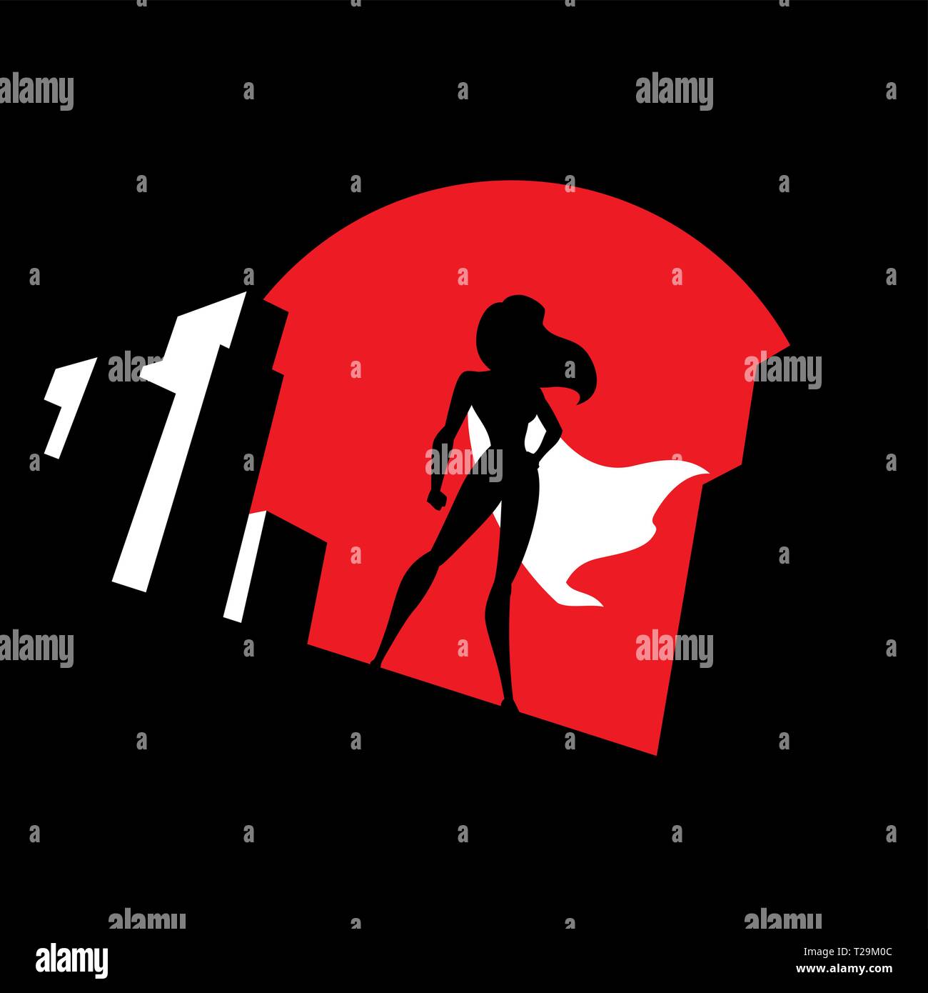 Superheroine Background Symbol Stock Vector Image & Art Alamy