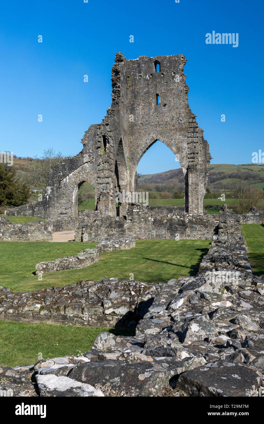 Talley Abbey ruins in the Cothi River Valley, Carmarthenshire Stock Photo