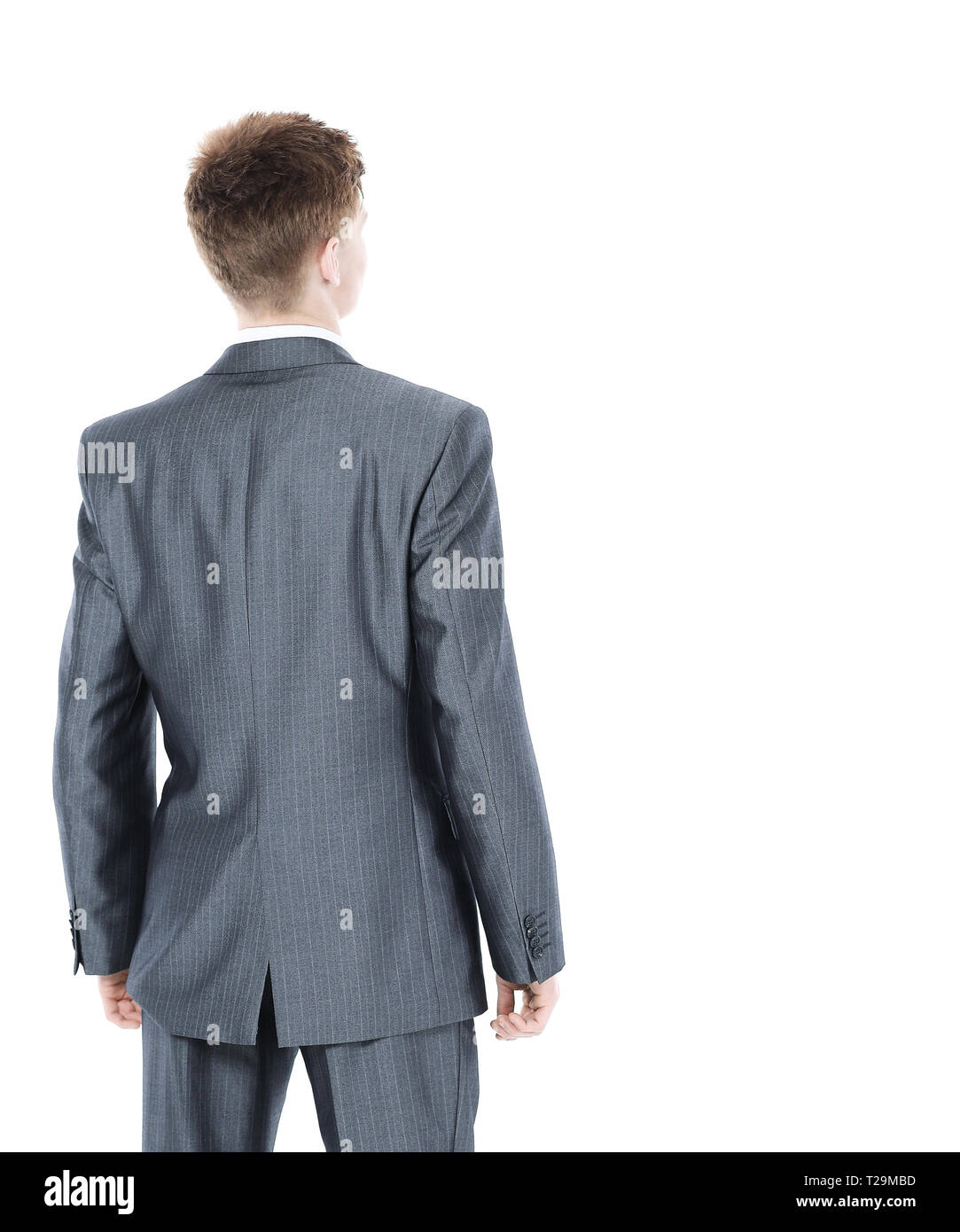 The young handsome businessman isolated in the white background Stock ...