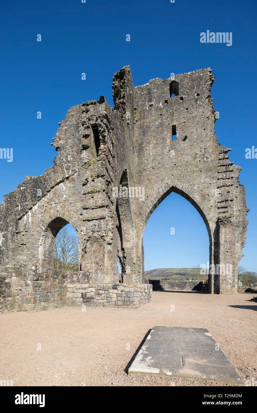 Talley Abbey ruins in the Cothi River Valley, Carmarthenshire Stock Photo