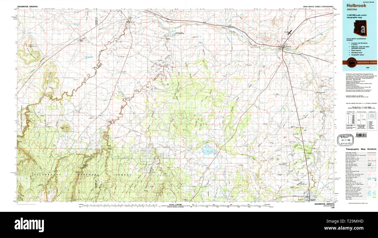 Holbrook arizona map hires stock photography and images Alamy