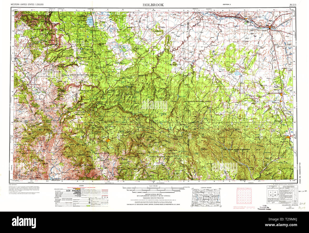 Holbrook arizona map hires stock photography and images Alamy