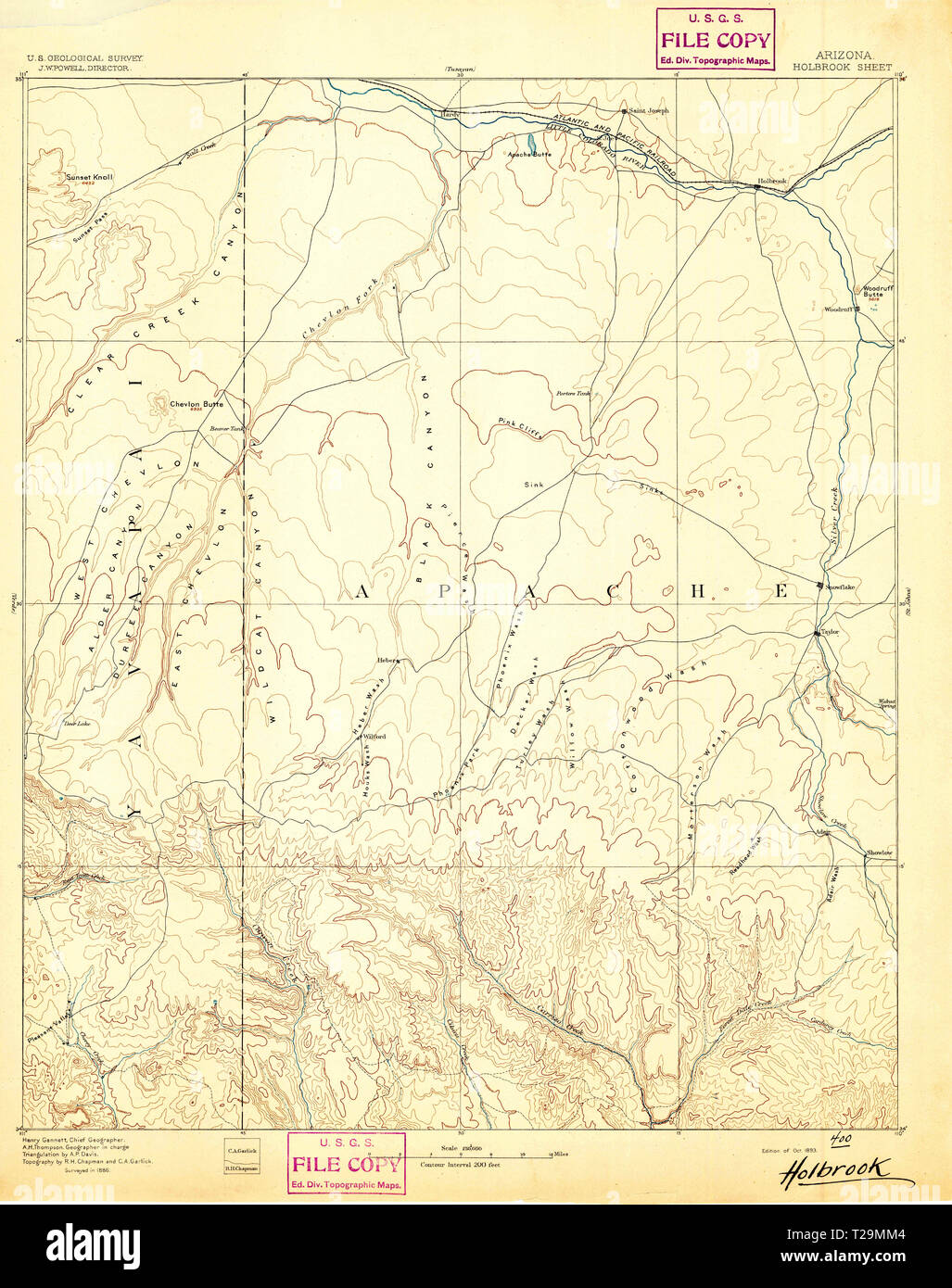 Holbrook arizona map hires stock photography and images Alamy