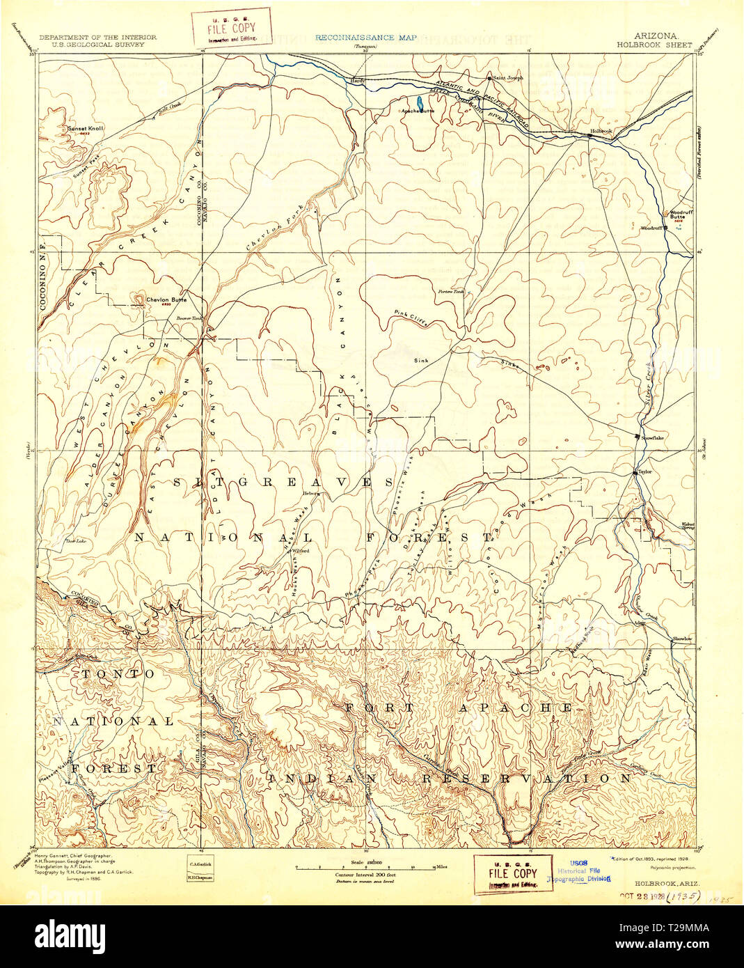 Holbrook arizona map hires stock photography and images Alamy