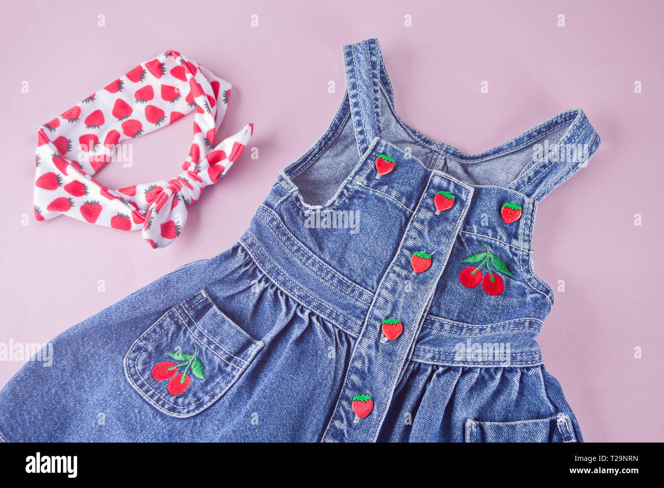 denim baby headband