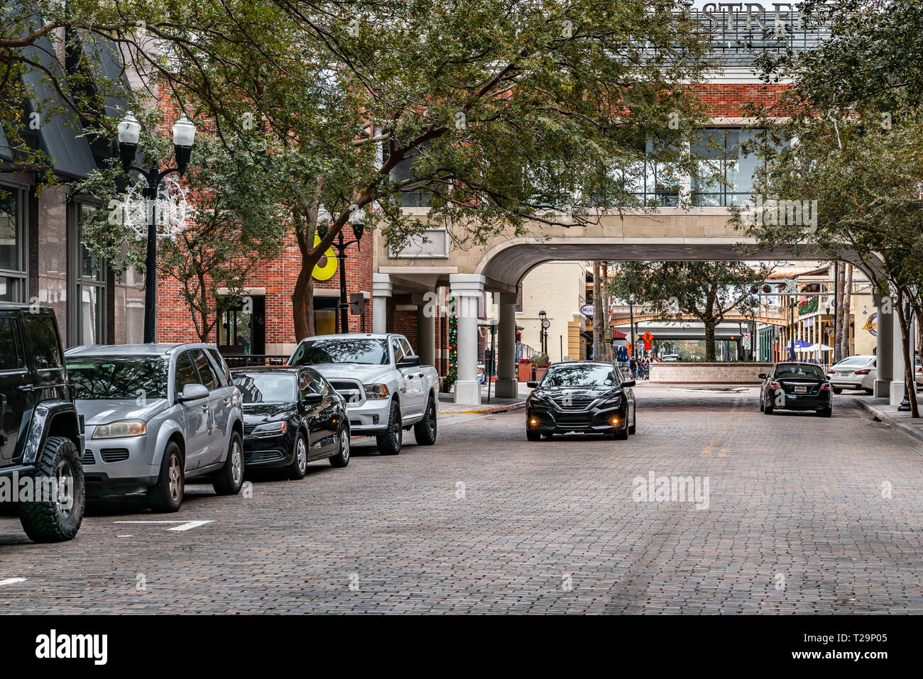 ORLANDO, FLORIDA, USA DECEMBER, 2018 Church Street Market. Church