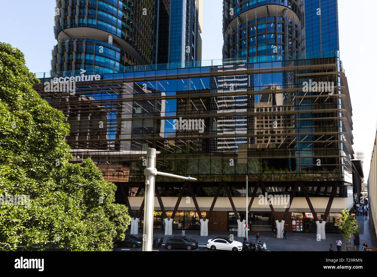 Another great example of Sydney's sustainable office buildings is the Accenture building in Barangaroo, Sydney. The company is situated in  Internatio Stock Photo