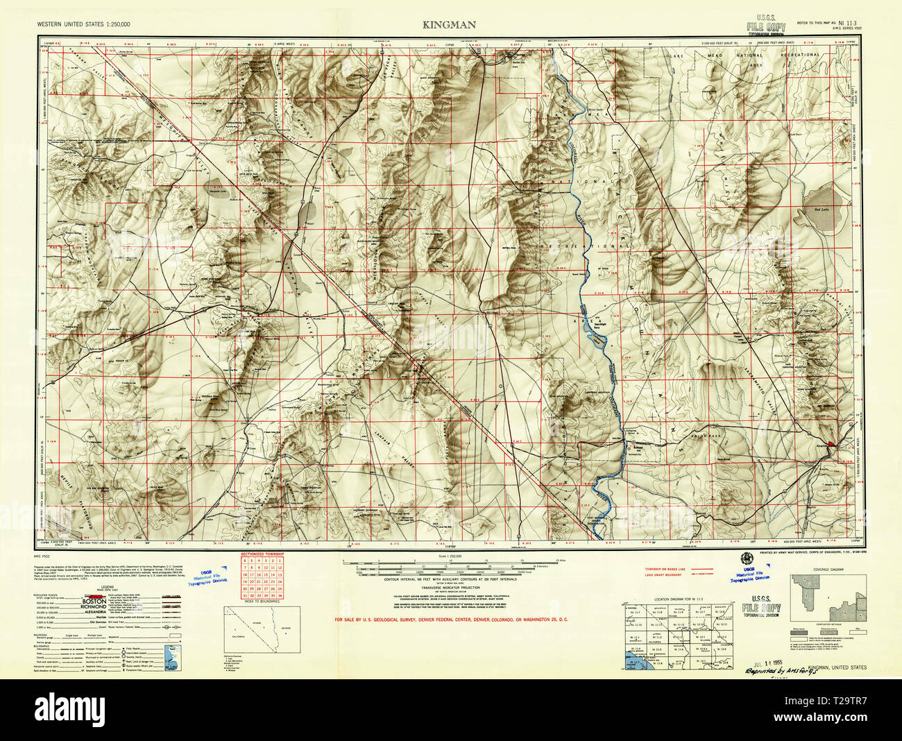 Kingman, az map hires stock photography and images Alamy