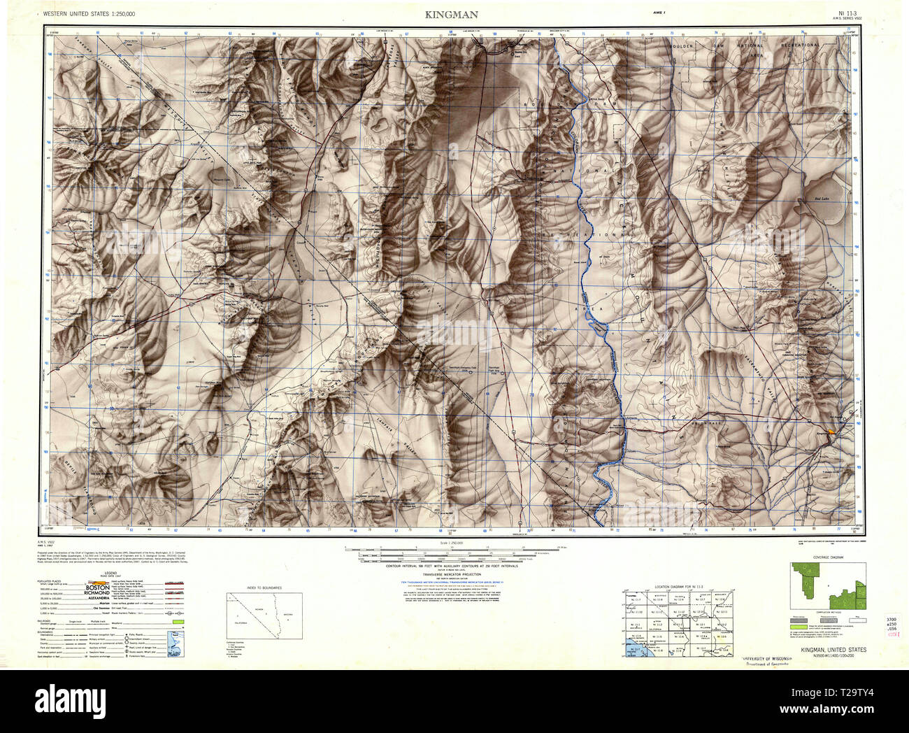 Kingman, az map hires stock photography and images Alamy