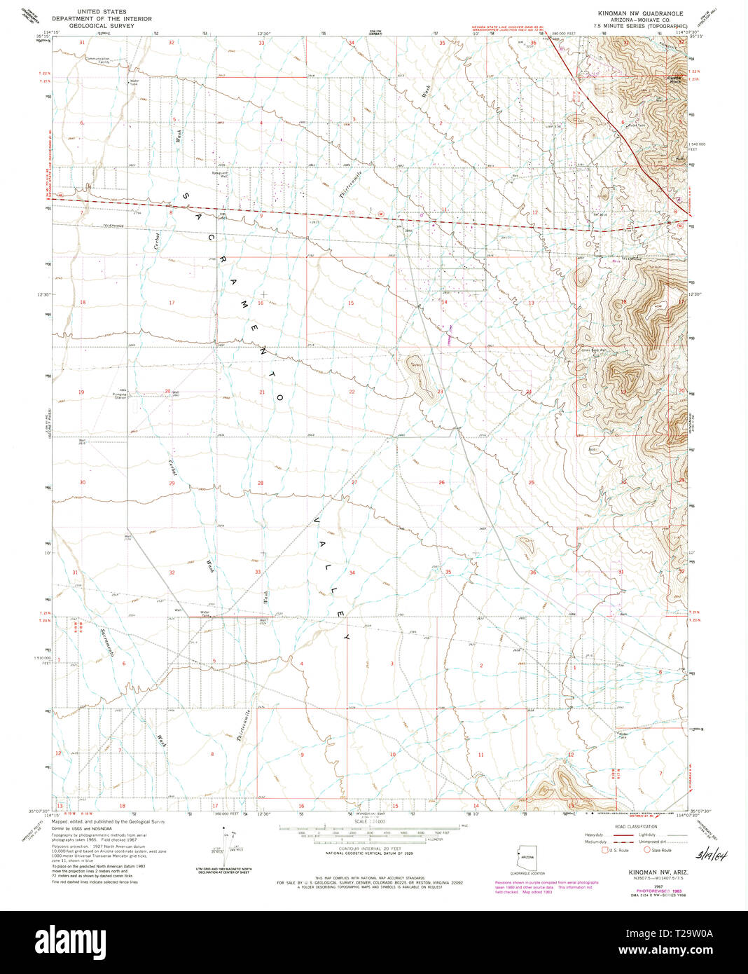 Kingman, az map hires stock photography and images Alamy