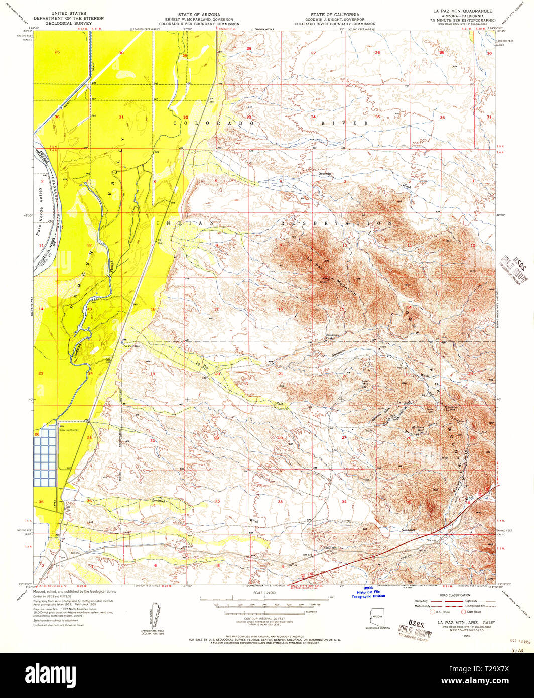La paz arizona map hi-res stock photography and images - Alamy