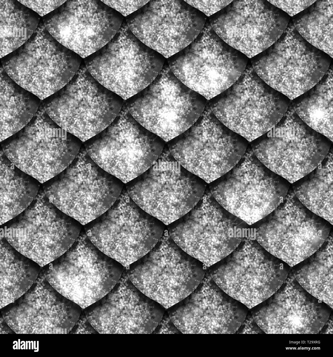Seamless texture of dragon scales, reptile skin Stock Photo