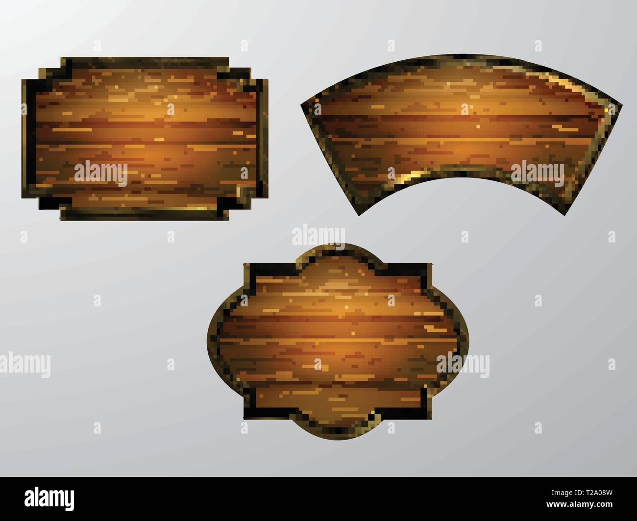 Vector realistic illustration of wooden signboard Stock Vector Image ...