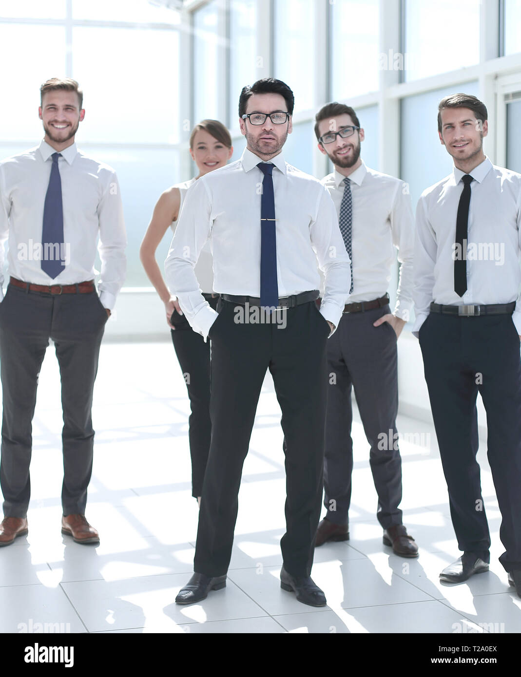 Happy employees office managers hi-res stock photography and images - Alamy