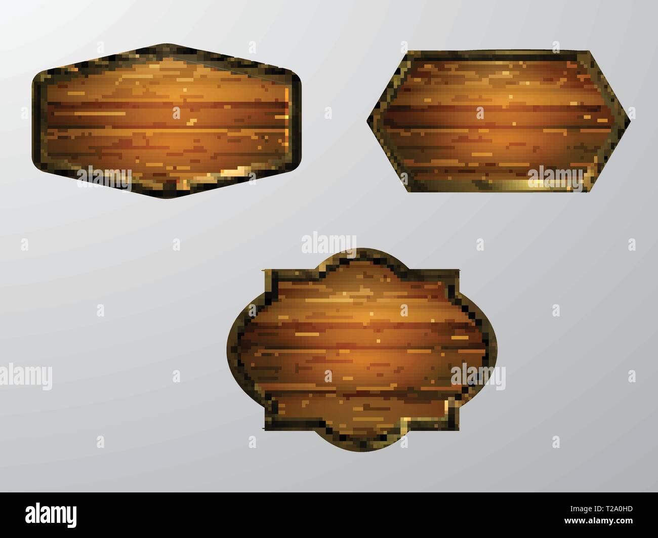 Vector realistic illustration of wooden signboard Stock Vector Image ...
