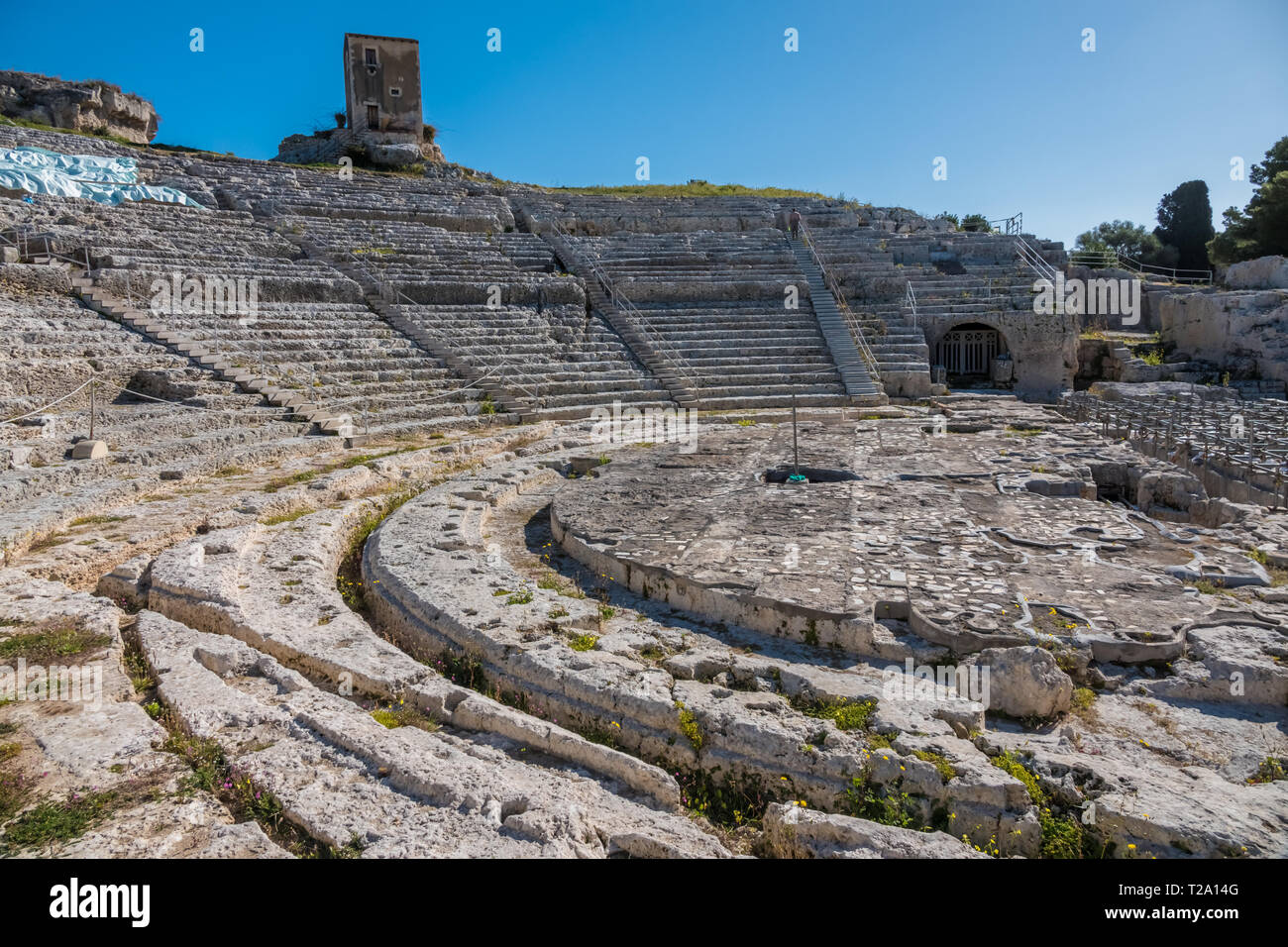 The Greek theatre of Syracuse (Siracusa), a historic city on the island