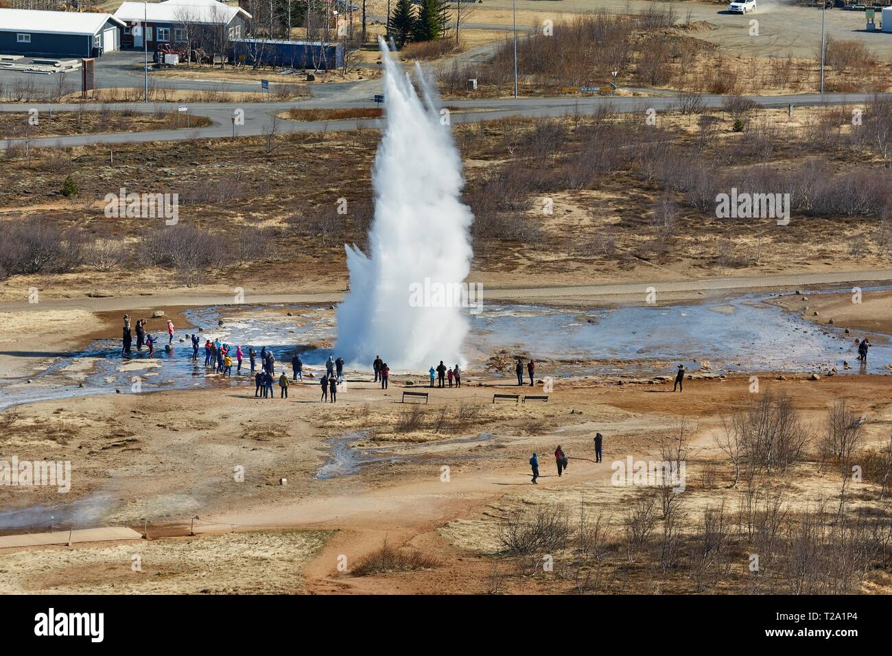 Exploding Geyser Strokkur active erupting geyser hi-res stock photography and images - Alamy