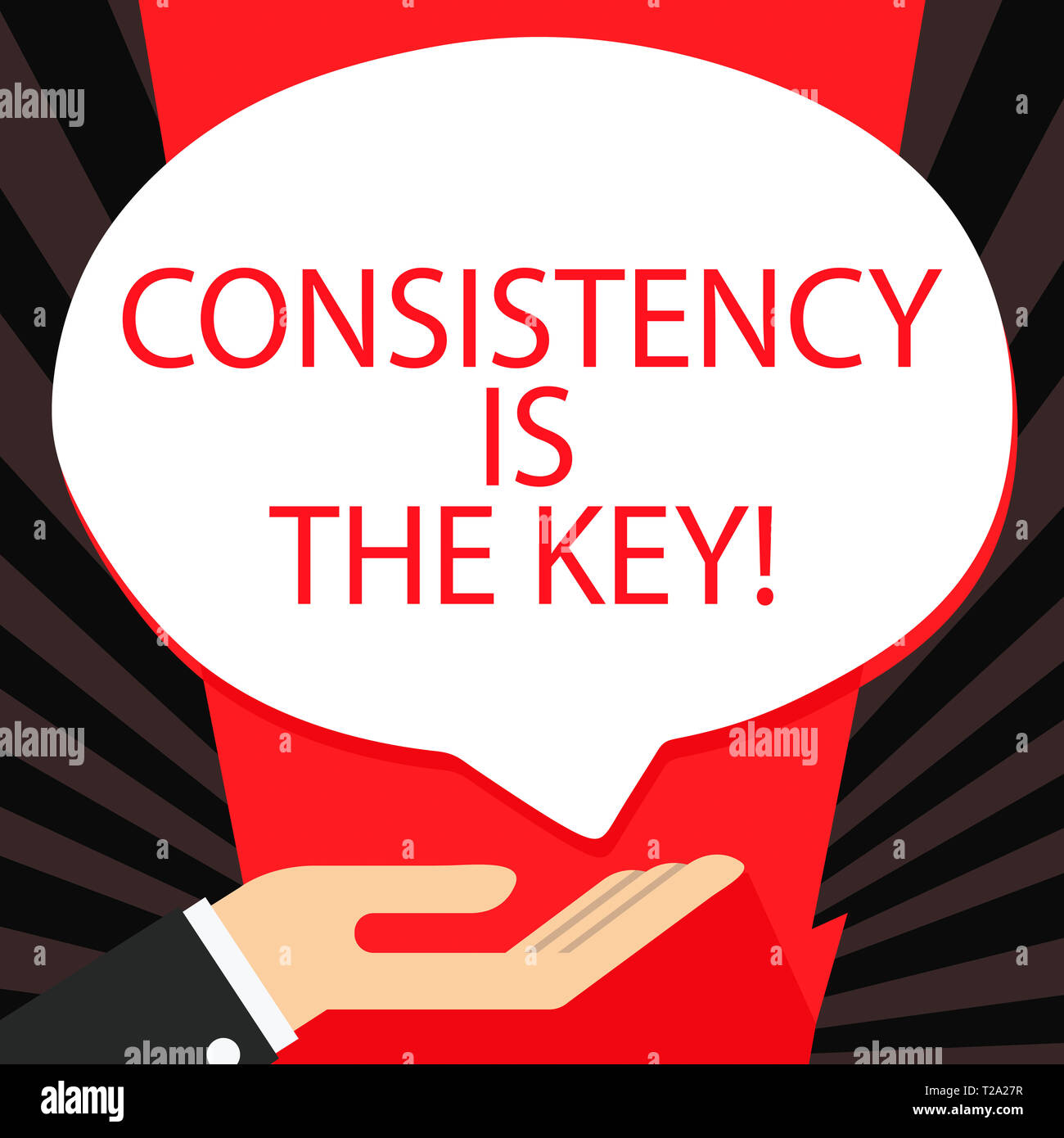 Word writing text Consistency Is The Key. Business photo showcasing by ...